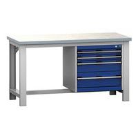 Työpöytä Cubio 4 laatikolla - Leveys 150 cm - linoleumi - Bott