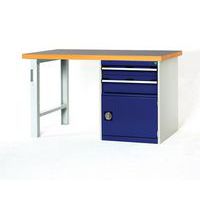 Työpöytä Cubio Combi 2 laatikolla + 1 kaappi - Leveys 150 cm - polyrey - Bott