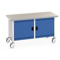 Työpöytä siirrettävä monoblokki Cubio – linoleumitaso 2 ovea – Bott