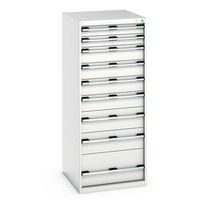 Kaappi 9 laatikolla Cubio 650x750x1600 mm – Bott