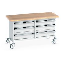 Työpöytä siirrettävä monoblokki laatikoilla – Bott