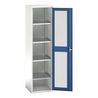 Kaappi Verso läpinäkyvillä ovilla ja 4 hyllyllä 525x550x2000 – Bott