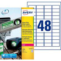 Itseliimautuva erittäin kestävä valkoinen etiketti - lasertulostus - Avery