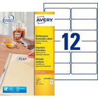 Siirrettävä valkoinen etiketti, laser-/mustesuihkutulostin, kopiokone - Avery