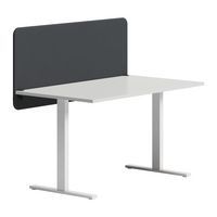 Alasripustettava pöytäseinäke Softline 30 Dox, kiinnikkeillä - Abstracta