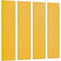 Sarja 4 akustista PET-huopaseinäpaneelia keltainen - Smit Visual