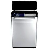 Roskakori Touch-Bar suorakulmainen - 2 x 24 L Simplehuman