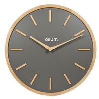 Seinäkello 30 cm Elegance Wood Tummanharmaa - Orium