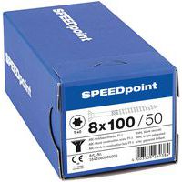 Laatikko 50 puuruuvia uppokanta TX Ø 8 mm - SpeedPoint