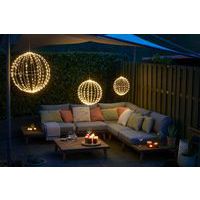 Koristeellinen LED-valopallo valkoinen ajastimella jouluksi