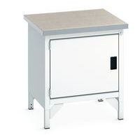 Työpöytä linoleumtasolla Cubio – 1 ovi – P750mm – Bott