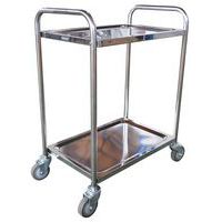 Ruostumaton teräsvaunu - 2 tasoa - kapasiteetti 100 kg - Manutan