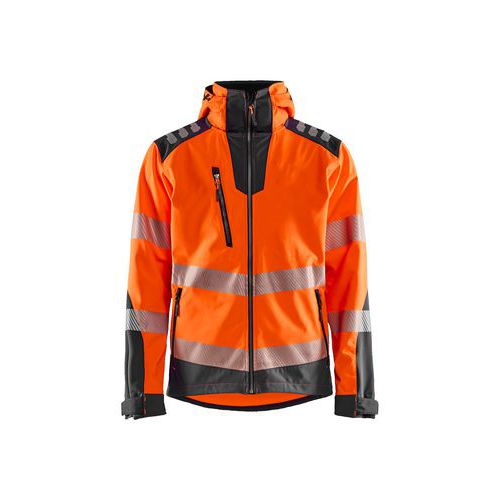 Highvis softshelltakki Huomio oranssi/Grafiitinharmaa