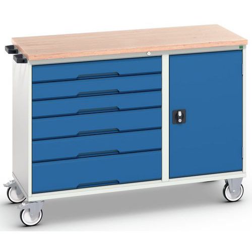 Työpajavaunu Verso monikerroslevy 1300x600x980mm - Bott