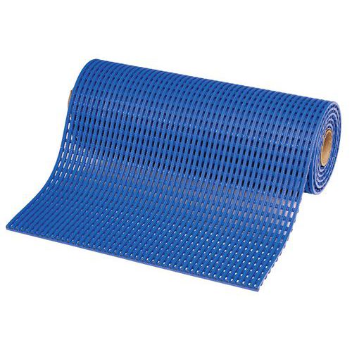 Antibakteerinen PVC-ritilä Akwadek leveys 90 – Sininen – Notrax