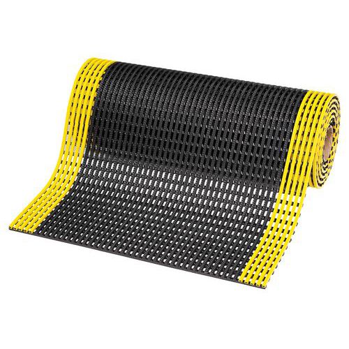 Luistamaton ritilä PVC Flexdek – leveys 90 – musta-keltainen – Notrax