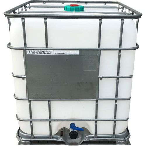 Kunnostettu IBC-säiliö, häkillä ja hanalla, 1000 L
