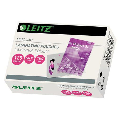 Laminaatti käyntikortti 60x90 125my, 100 kpl – Leitz