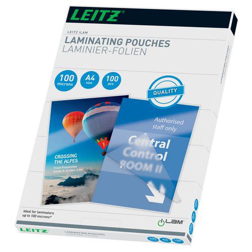 Laminaatti matalalämpö A4 kiiltävä, 100/pakkaus – Leitz