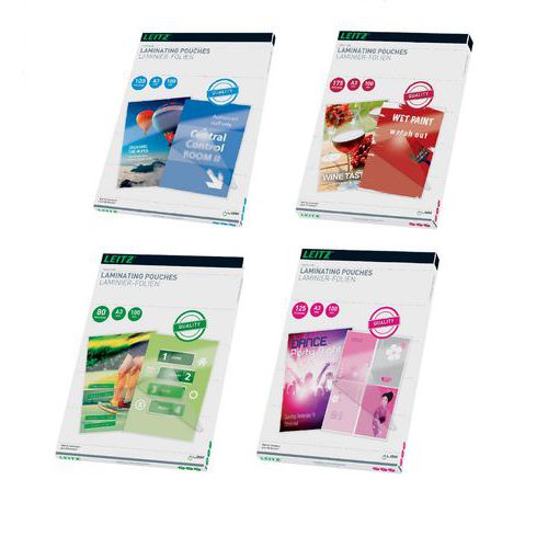 Laminaatti matalalämpö A3 kiiltävä, 100/pakkaus – Leitz