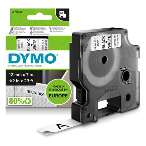 Tarrakirjoitinnauha D1, 12 mm - Dymo