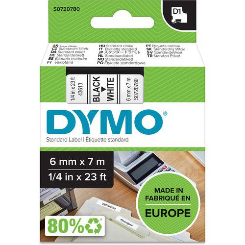 Tarrakirjoitinnauha D1, 6 mm - Dymo