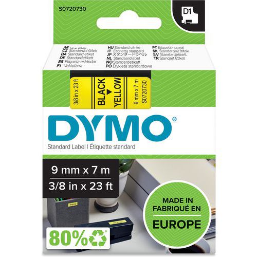 Tarrakirjoitinnauha D1, 9 mm - Dymo