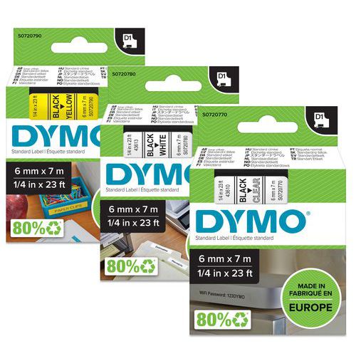 Tarrakirjoitinnauha D1, 6 mm - Dymo