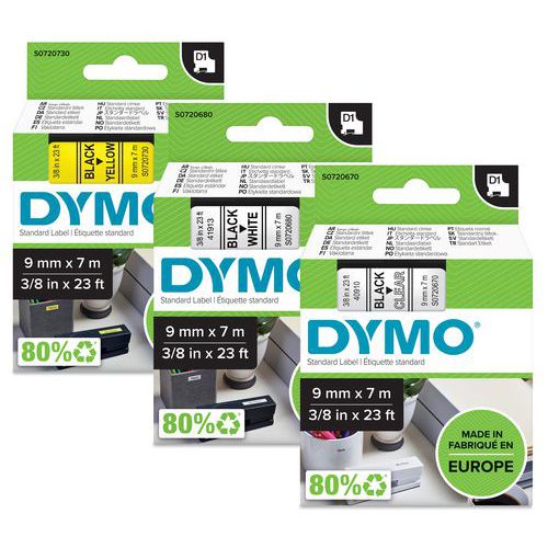 Tarrakirjoitinnauha D1, 9 mm - Dymo