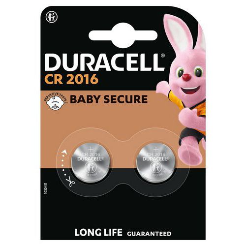 CR2016 Litium-nappiparistot - 2 kpl - Duracell