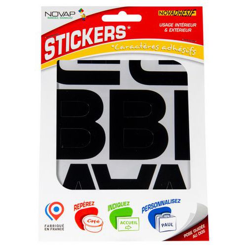 Tarrakirjaimet opasteisiin - Korkeus 60 mm - Novap