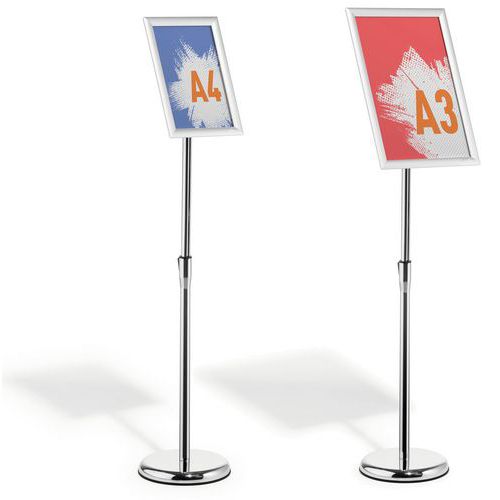 Lattiateline napsautuskehyksellä, alumiinia A3-A4 - Durable