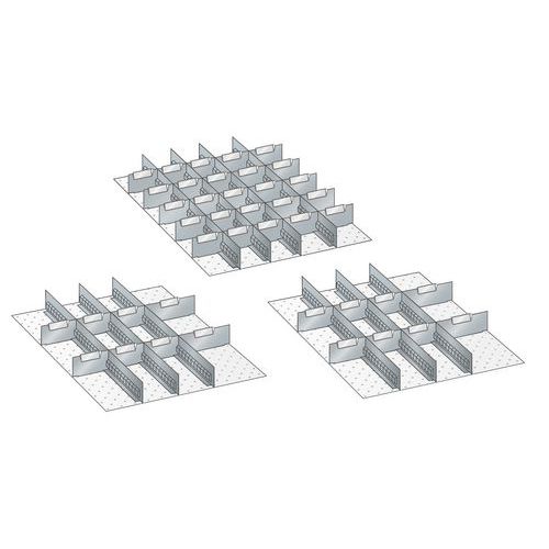 Metallinen laatikonsisustus työkalukaappiin 27x36E - Lista