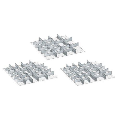Metallinen laatikonsisustus työkalukaappiin 36x36E - Lista
