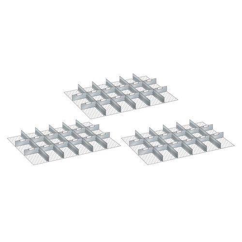 Metallinen laatikonsisustus työkalukaappiin 54x36E - Lista