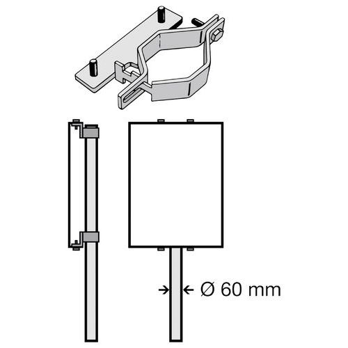 Pylväskiinnike reunataivutetuille kilville - Systemtext