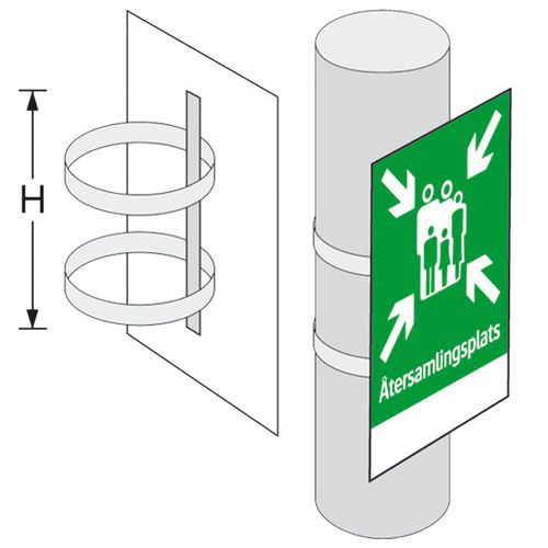 Tolppakiinnike tasokylteille - Systemtext