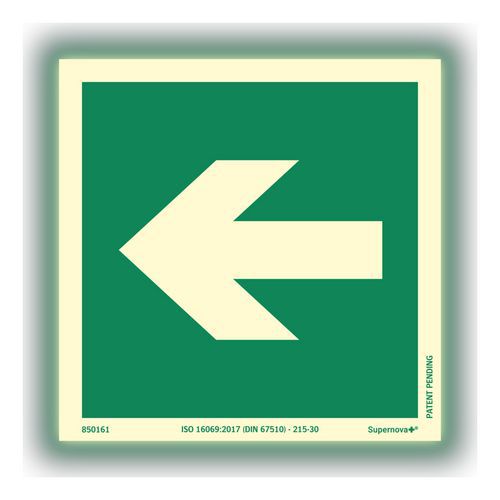 Kyltti Supernova+ Viittausnuoli, suora - Systemtext