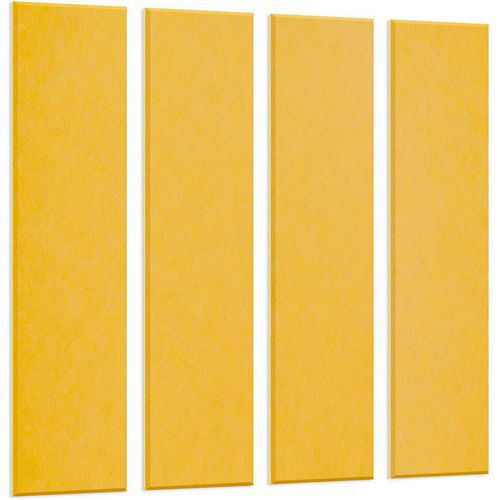 Sarja 4 akustista PET-huopaseinäpaneelia keltainen - Smit Visual