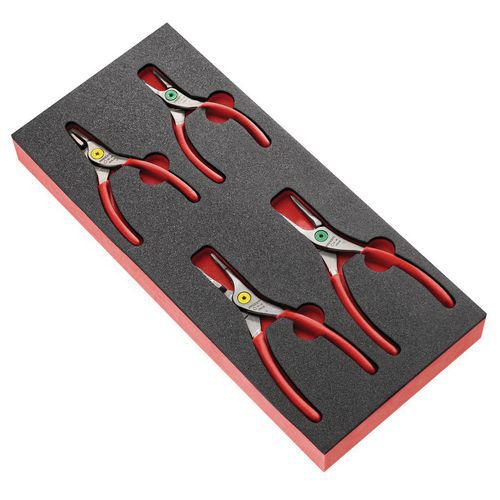 Moduulivaahtosisäke, 4 pihdit Circlips®:lle Moduulivaahtosisäke, 4 pihdit Circlips®:lle