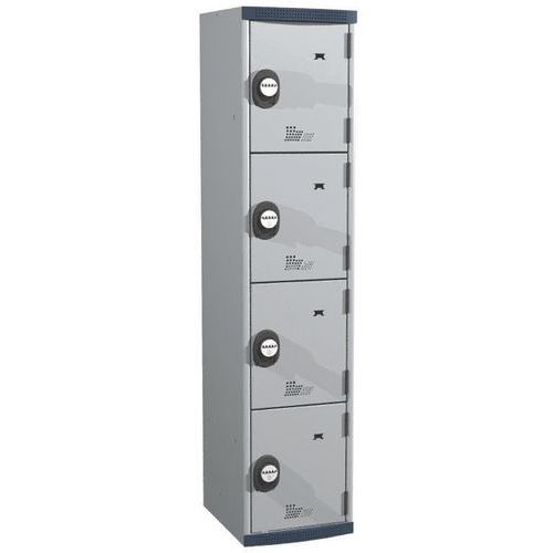 Seamline Optimum®-kaappi, 4 lokeroa - 1 osio - Leveys: 400 mm - Jalustalla - Acial