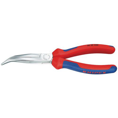 Pyöreäkärkiset pihdit, kaareva, kaksikomponenttinen kahva - Knipex