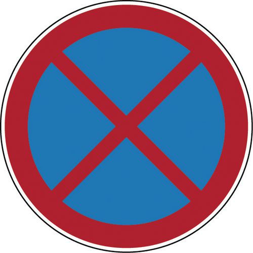 Kieltomerkki - pysähdys tai pysäköinti kielletty - jäykkä