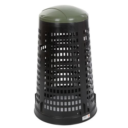 Rei'itetty pyöreä muovinen Ruff-jäteastia, 110 l – Vepabins