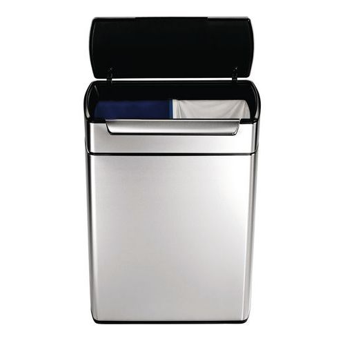 Roskakori Touch-Bar suorakulmainen - 2 x 24 L Simplehuman