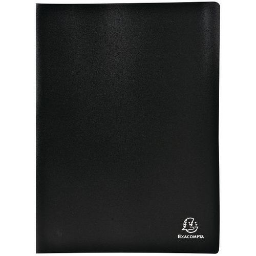 Läpinäkymätön A4-kokoinen näyttökirja kuvioiduilla taskuilla - Exacompta