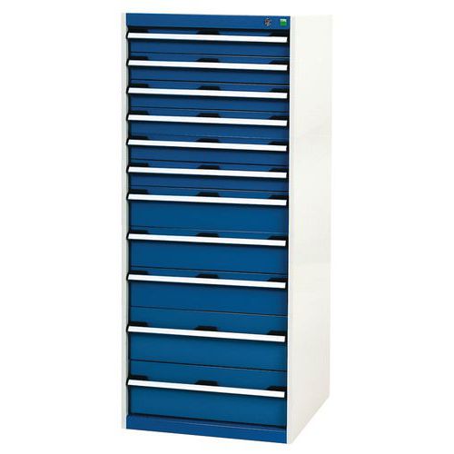 Kaappi 11 laatikolla Cubio 1600x650x750 mm – Bott