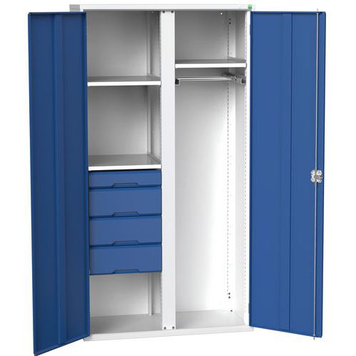 Kaappi suojavarusteille ja huoltoon Verso 2000x1050mm laatikoilla – Bott