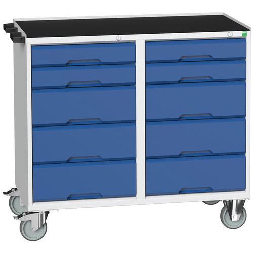 Työpajavaunu Verso 1050x550x965mm med 3 kanter - Bott