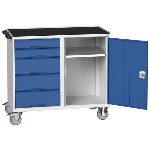 Työpajavaunu Verso 1050x550x965mm med 3 kanter - Bott